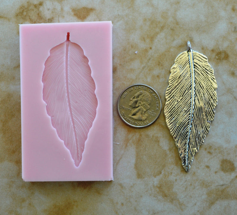 Feather Flexible Silicone Mold, Vegetation, Flowers, silicon mold, Clay mold, Epoxy molds, food grade, Chocolate G133