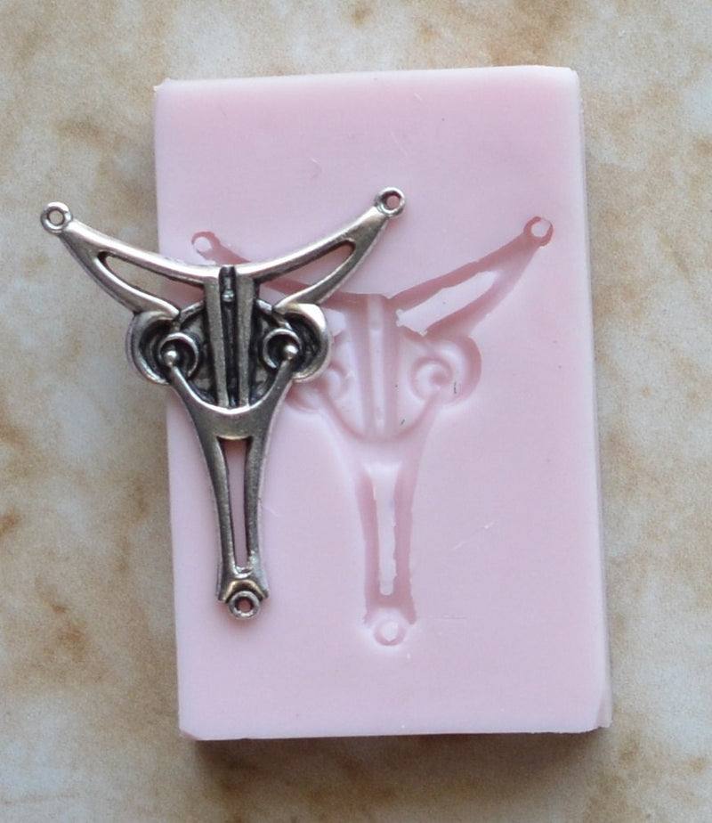 Art Nouveau Silicone Mold, Jewelry, Resin, clay, Pendant, Necklace, hung on a chain, Charms, brooch, bracelets, symbol, earrings,  G263