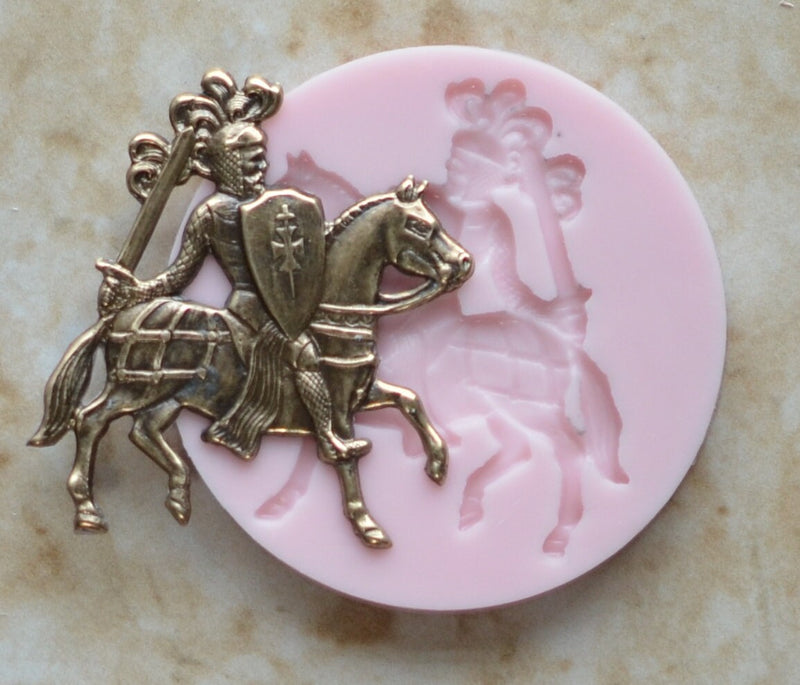 KNIGHT ON HORSEBACK Silicone Mold, Horse, Stallion, Resin mold, Sire, Foal, Epoxy molds, Mare, Gelding, food grade, Chocolate  G286