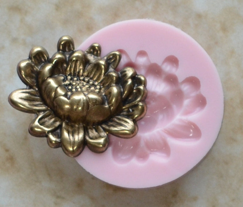 WATER LILY Silicone Mold, Plants, Trees, plant life, Flowers, flowering plants, Palm trees, Clay mold, Leaf, Chocolate,  G287