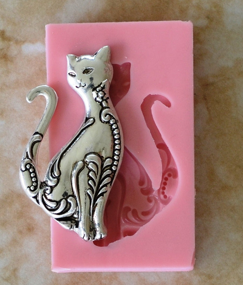 Cat Silicone Mold, Animal Silicone Mold, Resin, Clay, Epoxy, food grade, Chocolate molds, Resin, Clay, dogs, cats, fish, birds  A148