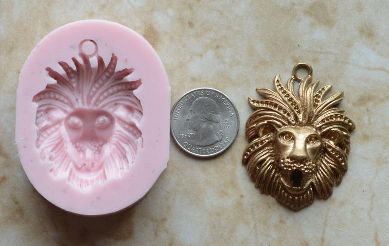 Lion Silicone Mold, Animal Silicone Mold, Resin, Clay, Epoxy, food grade, Chocolate molds, Resin, Clay, dogs, cats, fish, birds A274