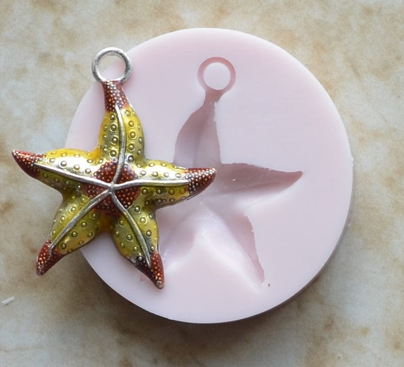 Starfish Silicone Mold, Sea Stars, resin, invertebrates, Five arms, Mold, Silicone Mold, Molds, Clay, Jewelry, Chocolate molds, N223
