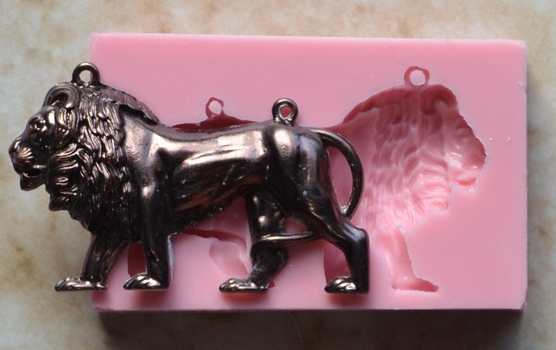 Lion Mold Silicone Mold, Molds, Cake, Candy, Clay,  Cooking, Jewelry, Chocolate, Cookies A166-50