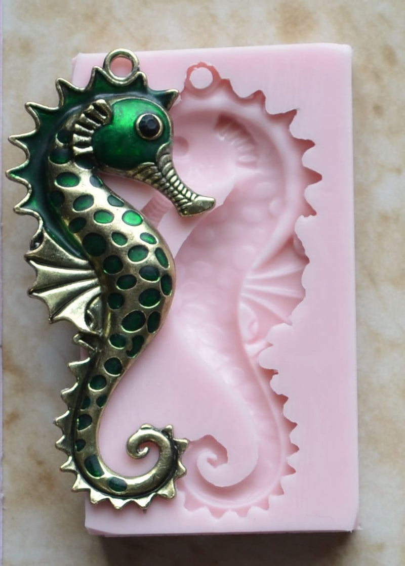 Seahorse Mold Silicone, Molds, Cake, Candy, Resin mold, Clay mold, Epoxy, food grade, Animal, Chocolate, mould, Rubber, Flexible, ocean N237