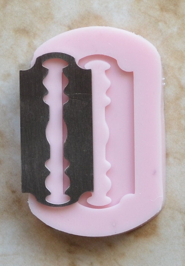 Razor Blade Silicone Mold, Jewelry, Resin, clay, Pendant, Necklace, Charms, brooch, bracelets, symbol, design, earrings,  G239