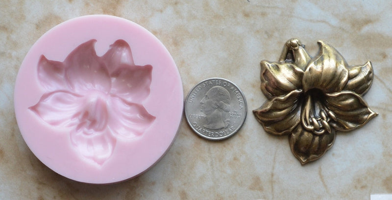 Tiger Lily Silicone Mold, Plants, Trees, plant life, Flowers, flowering plants, Palm trees, Clay mold, Epoxy molds, Chocolate, G252