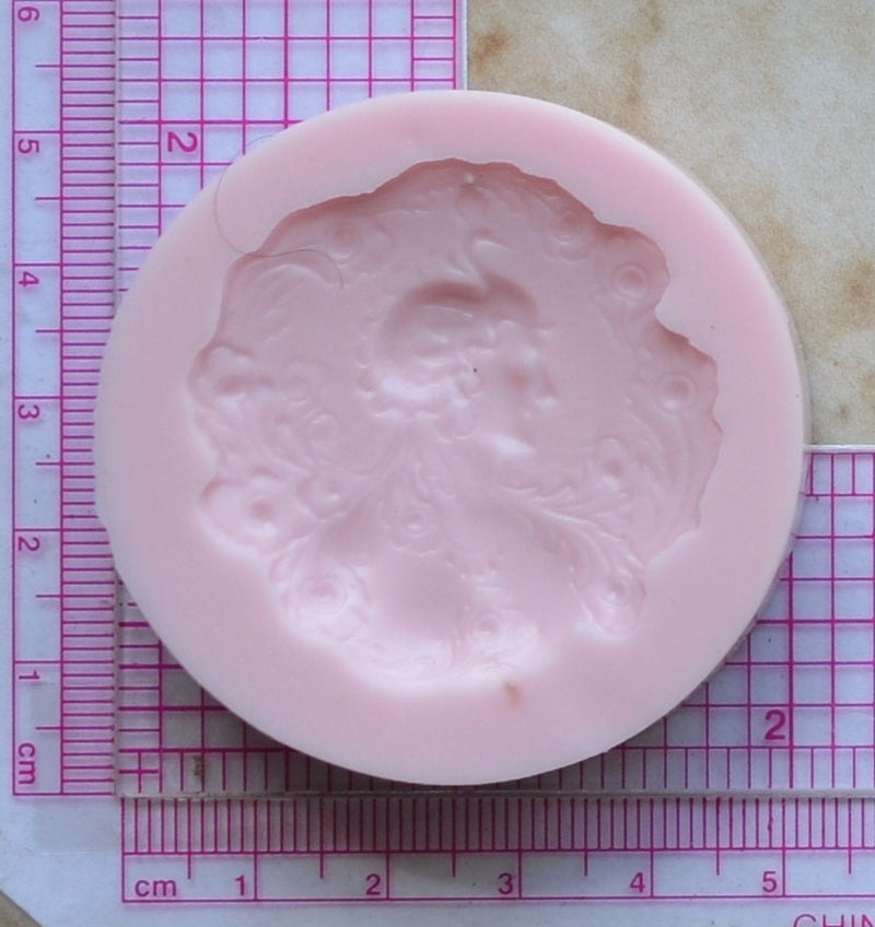 Peacock Goddess Silicone Mold, Silicone, Molds, Cake, Candy, Clay, Cooking, Jewelry, Beach, Chocolate, Cookies G255