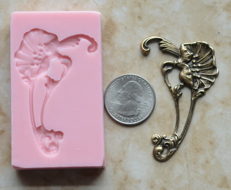 POPPY FLOURISH Silicone Mold, Plants, Trees, plant life, Flowers, flowering plants, Palm trees, Clay mold, Leaf, Chocolate,  G265