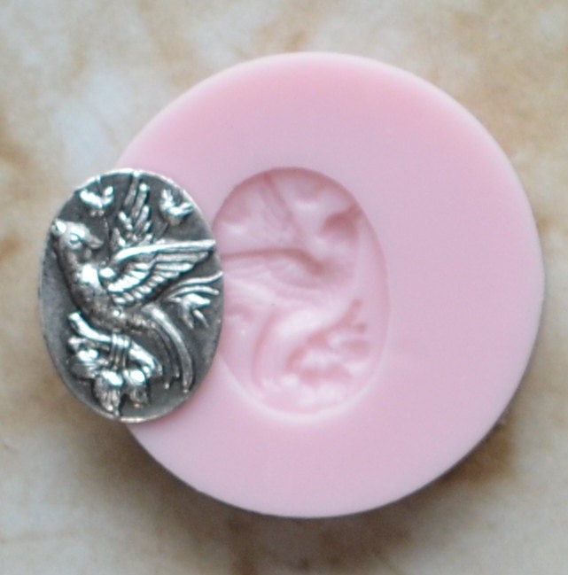 BIRD & FLOWERS MOTIF Silicone Mold, Plants, Trees, plant life, Flowers, flowering plants, nonflowering plants, Clay mold, Chocolate,A212