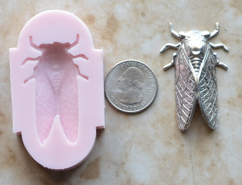 CICADA Silicone Mold, Silicone Mold, Insects, Resin mold, Clay mold, Epoxy, food grade, Pests, Termites, Chocolate molds, creatures A218