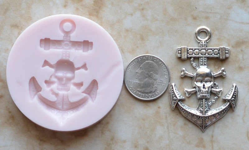 Anchor Flexible Silicone Mold, Nautical, molds, boat, Clay, Epoxy, Sea, molds, food grade, anchors, Navy, craft, Ocean, Chocolate  N280