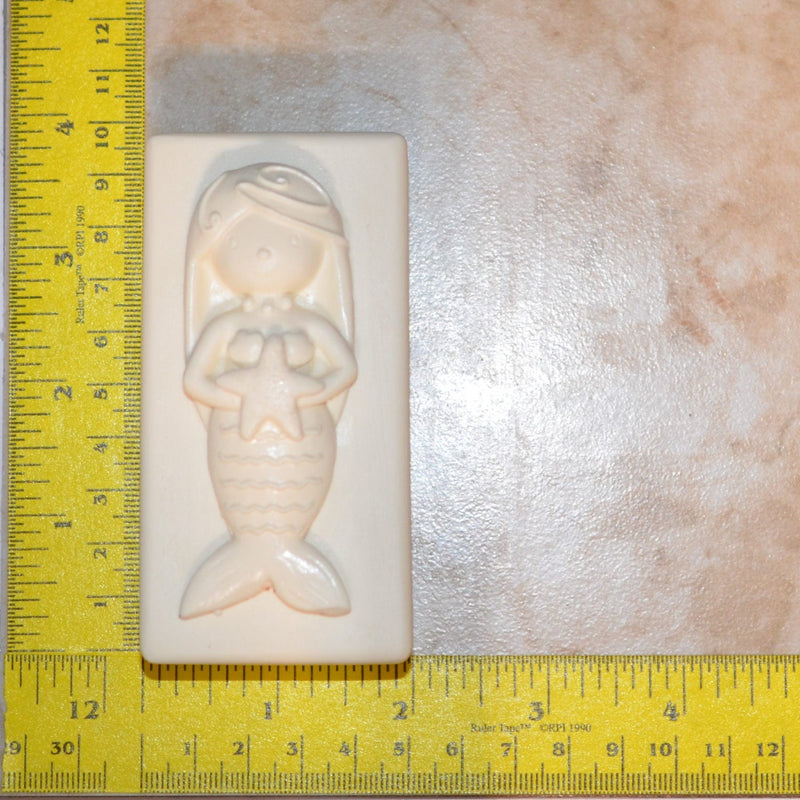 Mermaid Soap Mold Silicone, 1" base, Silicone Soap Mold, Soap, Round molds, Square molds, Rectangular mold, Octagon, Soaps,  SM-1-194