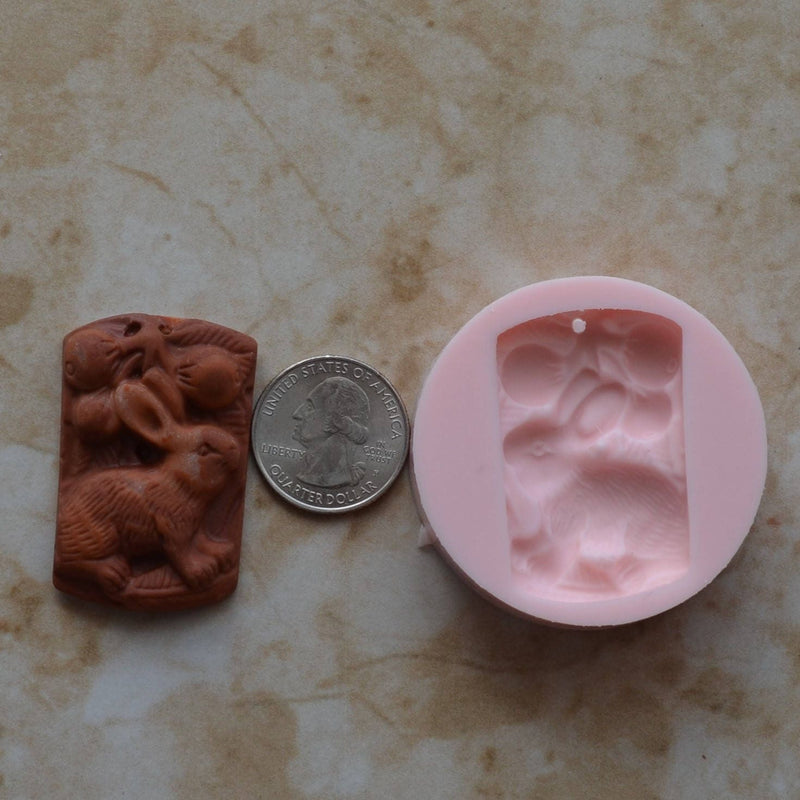 Rabbit Silicone Mold, Animal Silicone Mold, Resin, Clay, Epoxy, food grade, Chocolate molds, Resin, Clay, dogs, cats, fish, birds  A372