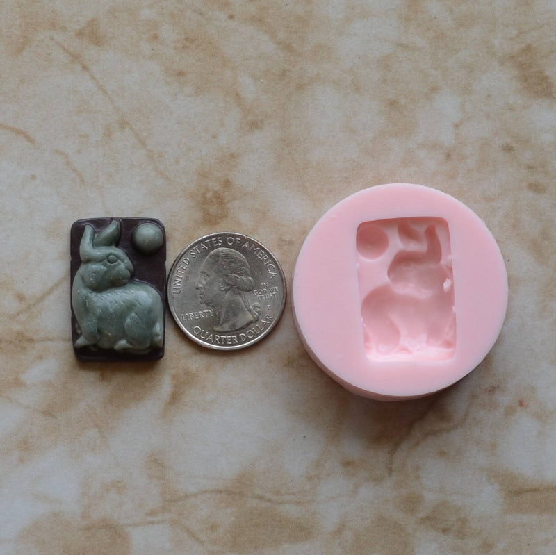 Rabbit Silicone Mold, Silcone, Molds, Cake, Candy, Clay, Animal, Cooking, Jewelry, Farm, Chocolate, Cookies A382-25