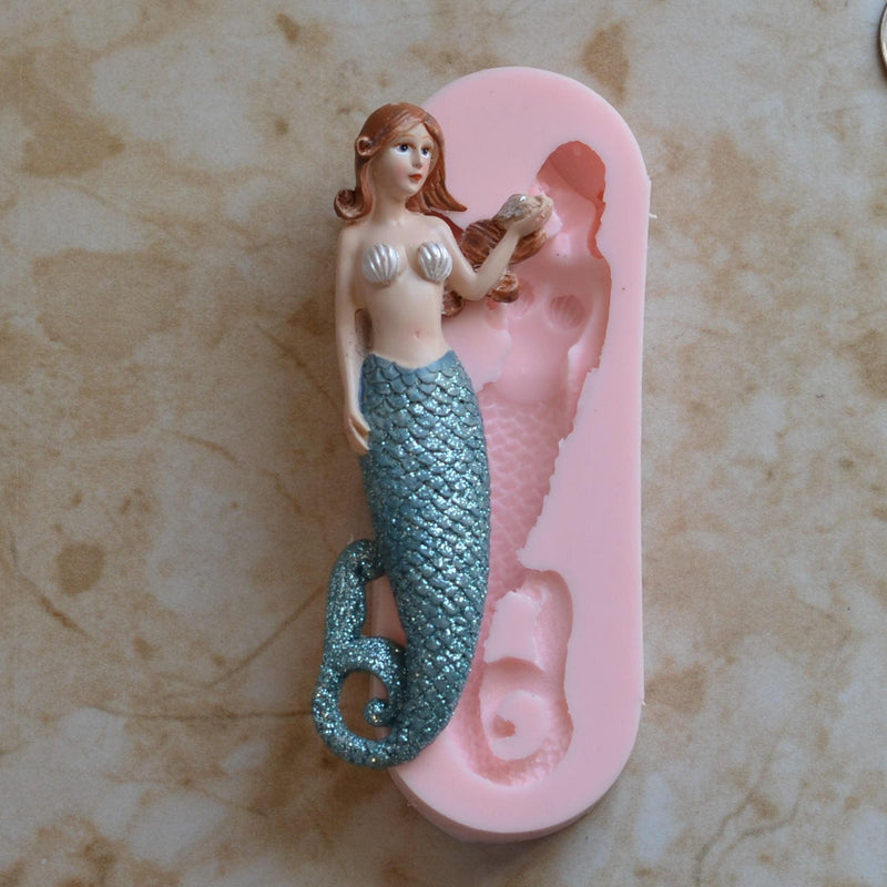 Mermaid Silicone Mold, Mermaid, Mermaids, aquatic creature, Shipwrecks, Folklore, Fairy tales, Clay mold, Epoxy molds, Nautical  N345