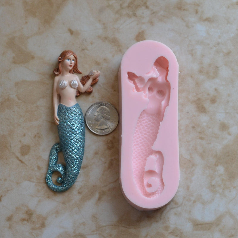 Mermaid Silicone Mold, Mermaid, Mermaids, aquatic creature, Shipwrecks, Folklore, Fairy tales, Clay mold, Epoxy molds, Nautical  N345