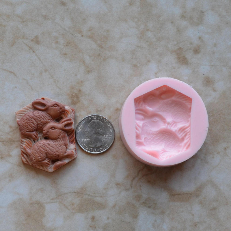 Rabbit Silicone Mold, Animal Silicone Mold, Resin, Clay, Epoxy, food grade, Chocolate molds, Resin, Clay, dogs, cats, fish, birds  A358-1