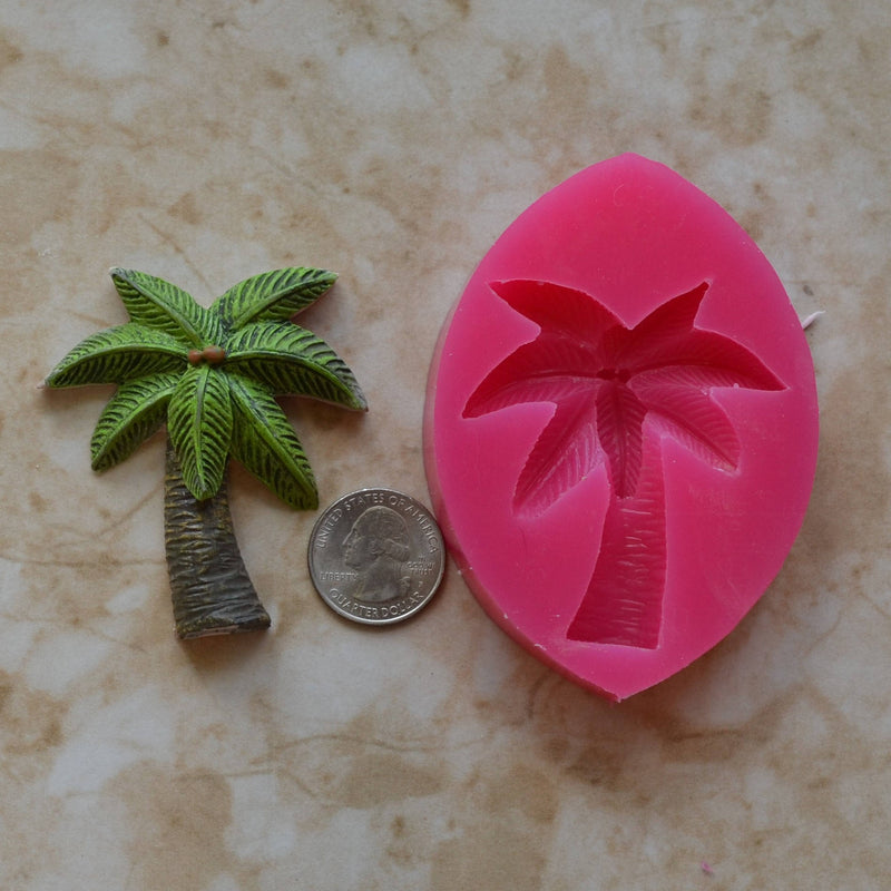 Palm Tree Flexible Silicone Mold, Molds Crafts, Jewelry, Scrapbooking, Resin, Clay G379-75