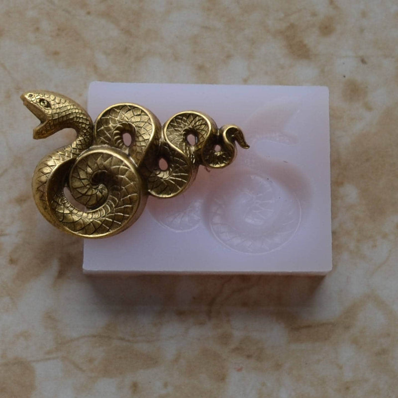 Snake Silicone Mold, Molds, Cake, Candy, Clay, Animal, Cooking, Jewelry, Farm, Chocolate, Cookies A463-40