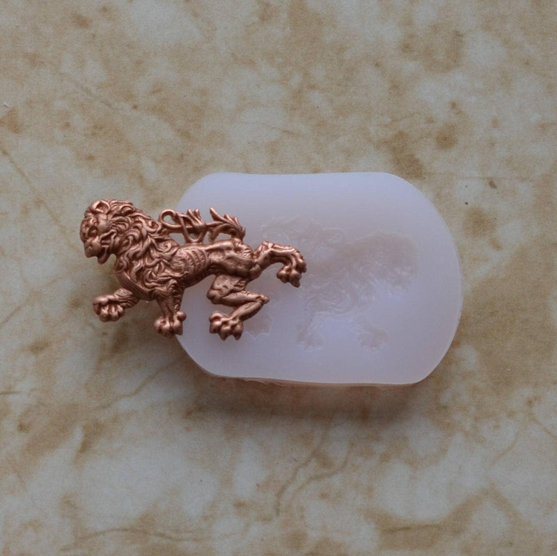 Lion Silicone Mold, Animal Silicone Mold, Resin, Clay, Epoxy, food grade, Chocolate molds, Resin, Clay, dogs, cats, fish, birds  A459