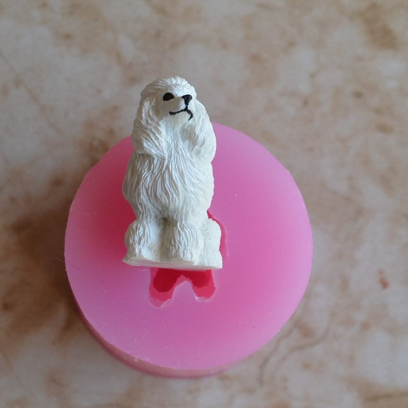 Poodle Dog 3D Silicone Mold, Animal Silicone Mold, Resin, Clay, Epoxy, food, Chocolate molds, Resin, Clay, dogs, cats, fish, birds A521
