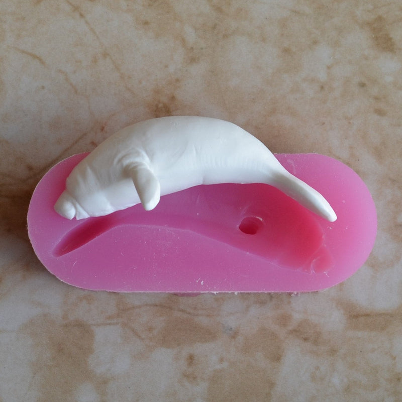 Manatee Silicone Mold, Animal Silicone Mold, Resin, Clay, Epoxy, food grade, Chocolate molds, Resin, Clay, dogs, cats, fish, birds A515-1