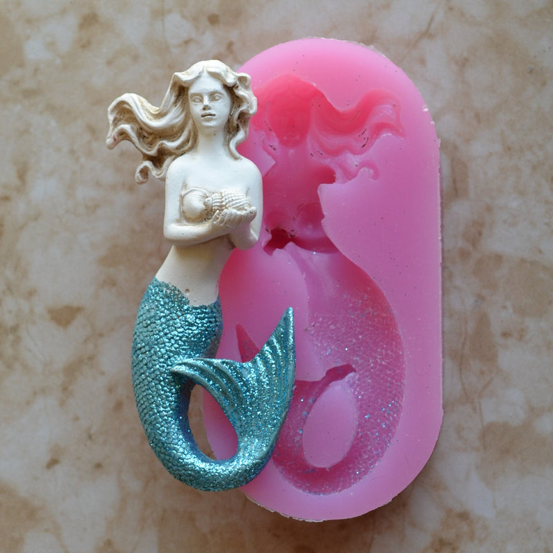 Mermaid Mold Silicone, Mermaid, Mermaids, aquatic creature, Shipwrecks, Folklore, Fairy tales, Clay mold, Epoxy molds, Nautical  N485