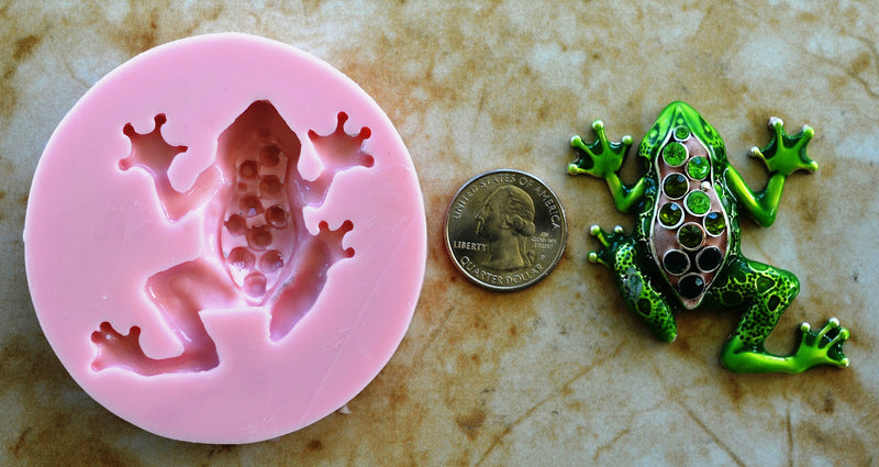 Frog Silicone Mold, Frog Silicone Mold, Frogs, Resin mold, Clay mold, food grade, amphibian, Toads, Chocolate molds, Frogs, Tadpole,A104