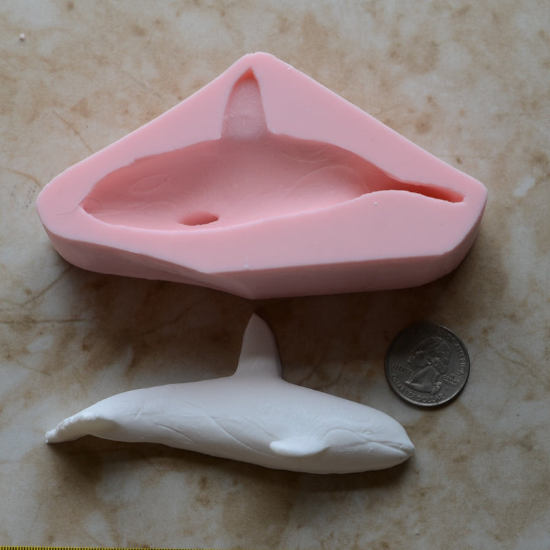 Killer Whale Silicone Mold, resin, Fish, Clay, Epoxy, food grade, Ocean fish, deepwater fish, Chocolate, Candy, Cake, freshwater fish N541-2