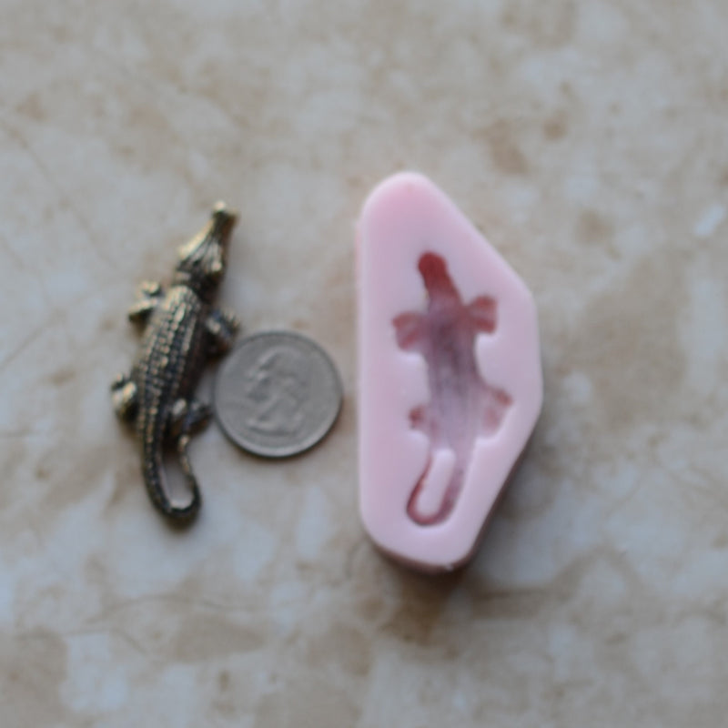Alligator Silicone Mold Resin mold, Clay mold, Epoxy molds, food grade mold, Animal, Chocolate molds, mould, Rubber, Flexible,  A574