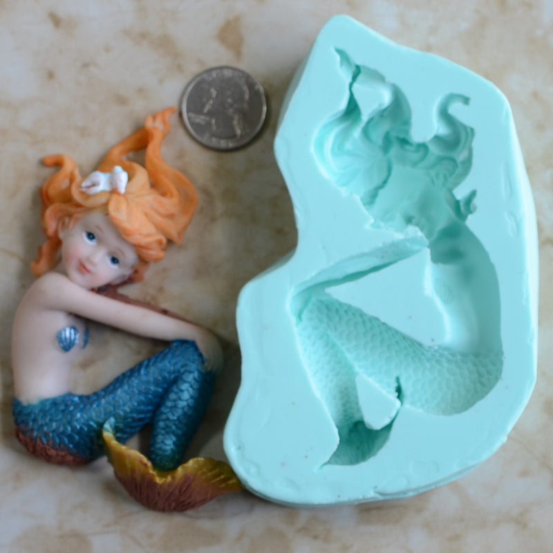 Mermaid silicone mold, Mermaid, Mermaids, aquatic creature, Shipwrecks, Folklore, Fairy tales, Clay mold, Epoxy molds, Nautical mold, N549