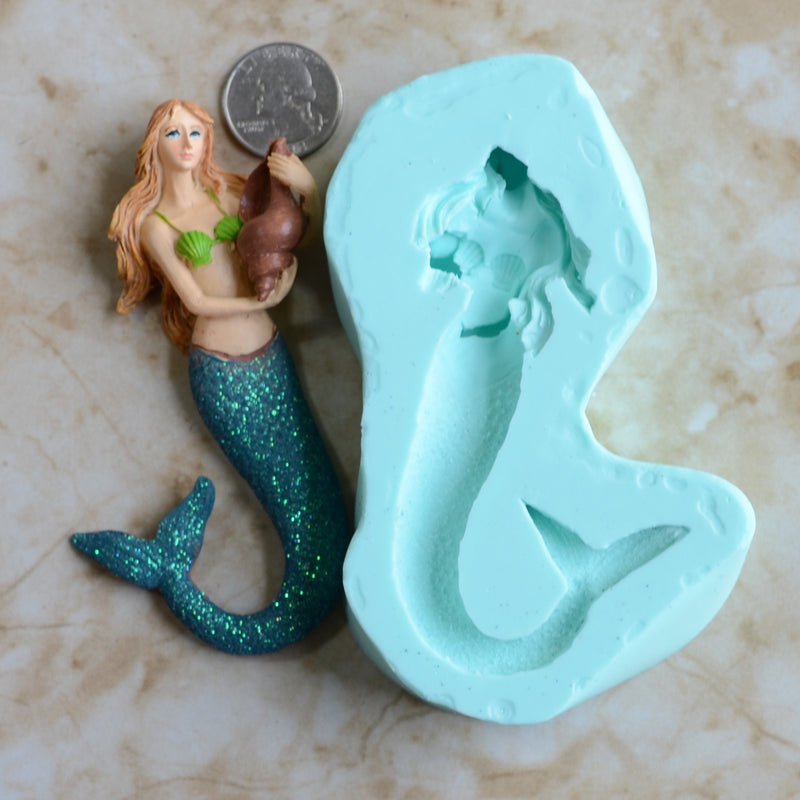 Mermaid silicone mold, Mermaid, Mermaids, aquatic creature, Shipwrecks, Folklore, Fairy tales, Clay mold, Epoxy molds, Nautical mold, N550