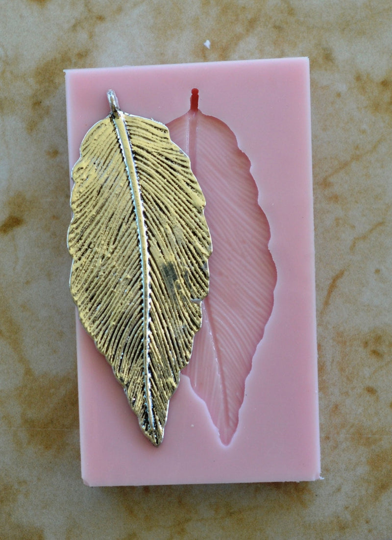 Feather Flexible Silicone Mold, Vegetation, Flowers, silicon mold, Clay mold, Epoxy molds, food grade, Chocolate G133