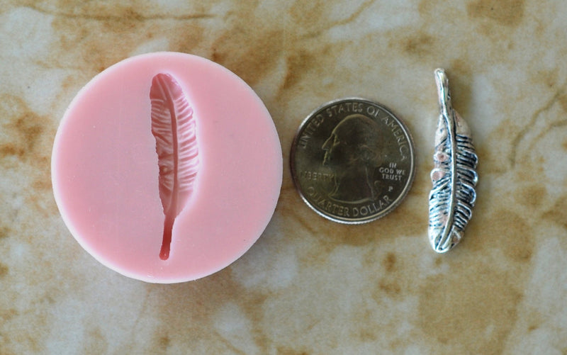 Feather Flexible Silicone Mold, Plants, Trees, plant life, Flowers, flowering plants, Palm trees, Clay mold, Leaf, Chocolate,  G134