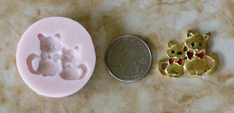 Cat Silicone Mold, Animal Silicone Mold, Resin, Clay, Epoxy, food grade, Chocolate molds, Resin, Clay, dogs, cats, fish, birds A151
