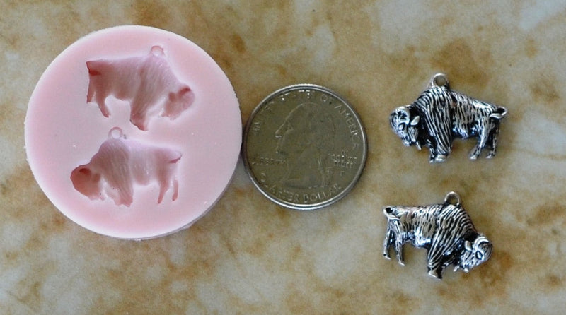 Buffalo Silicone Mold, Animal Silicone Mold, Resin, Clay, Epoxy, food grade, Chocolate molds, Resin, Clay, dogs, cats, fish, birds  A154