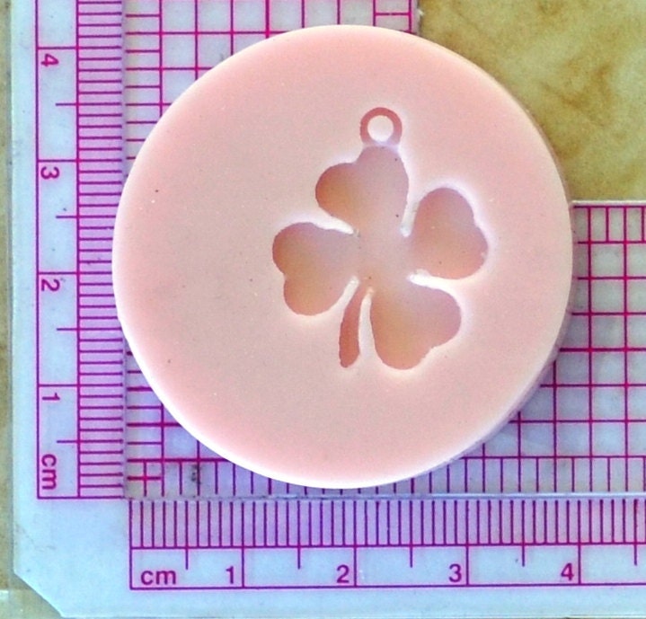 Four-Leaf Clover Silicone Mold, Jewelry, Resin, clay, Pendant, Necklace, hung on a chain, Charms, brooch, bracelets, symbol, design, G177