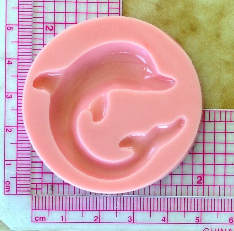 Dolphin Flexible Silicone Mold, resin, Fish, Clay, Epoxy, food grade, Ocean fish, deepwater fish, Chocolate, Candy, freshwater fish N200