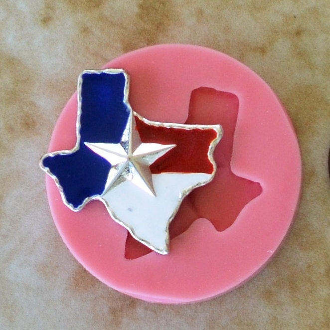 Texas Silicone Mold, Jewelry, Resin, clay, Pendant, Necklace, hung on a chain, Charms, brooch, bracelets, symbol, earrings G222